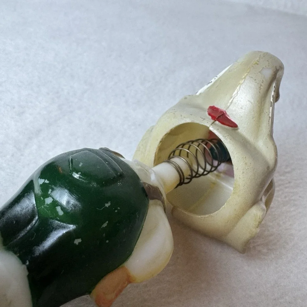Vintage Plastic Bobble Head Nodder Elephant in Overalls -‎ Political
